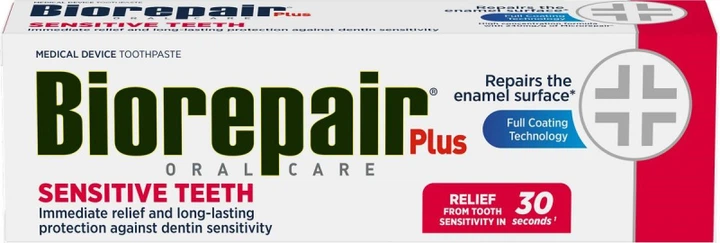 Pasta do zębów Biorepair Plus Sensitive Teeth dla wrażliwych zębów 75 ml (8017331092224) - obraz 3