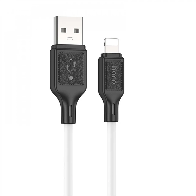Кабель HOCO X90 Cool silicone charging data cable for iP White - Фото 1 Кабель HOCO X90 Cool silicone charging data cable for iP White - зображення 1