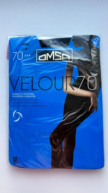 Колготи велюрові Omsa Velour 70 Den 3 чорні - Фото 1 Колготи велюрові Omsa Velour 70 Den 3 чорні - зображення 1
