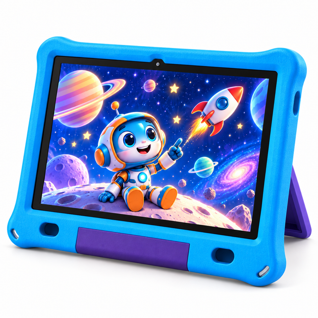 Планшет дитячий 10.1" PRITOM M10 Max 3+3/64Gb 4 ядра Android 14 6000mAh Blue - изображение 2