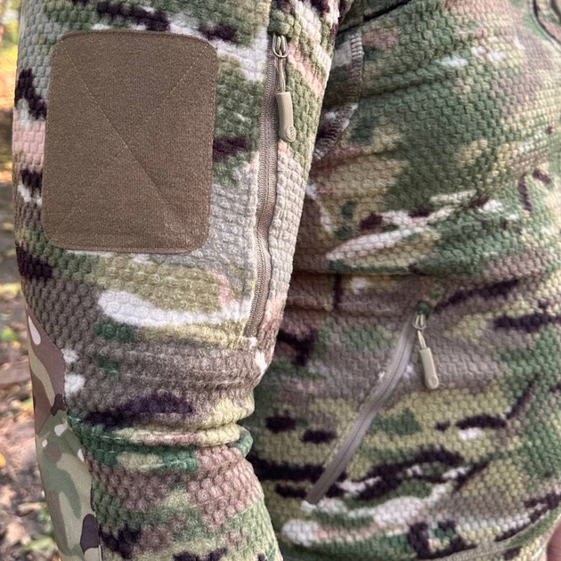 Мужская флисовая кофта Han-Wild Grid Fleece из вафельного флиса/соты с защитными нейлоновыми накладками, размер 2XL, Мультикам - изображение 8