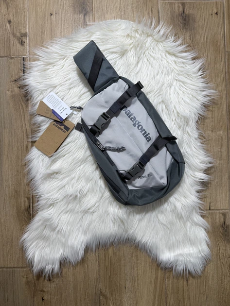 Рюкзак Patagonia Atom Bag объемом 8 литров серый Водонепроницаемый - изображение 2
