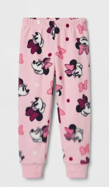 Дитячі теплі піжамні штани з принтом minnie mouse (4–5 років, зріст 110 см) - Фото 1 Дитячі теплі піжамні штани з принтом minnie mouse (4–5 років, зріст 110 см) - изображение 1