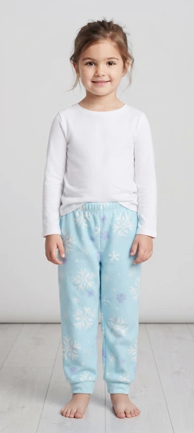Дитячі теплі піжамні штани disney frozen (принцеси) для дівчинки 3-4 роки (104 см) - Фото 2 Дитячі теплі піжамні штани disney frozen (принцеси) для дівчинки 3-4 роки (104 см) - изображение 2