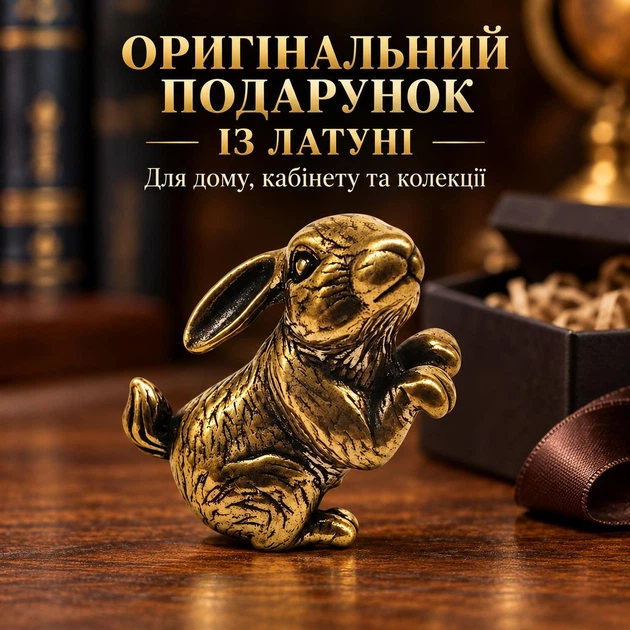 Латунная фигурка «Кролик» 1,4×2,8 см, 29 г - изображение 3