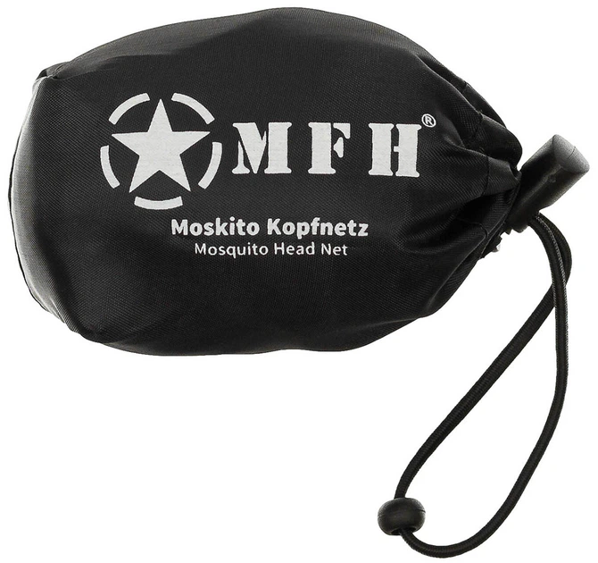 Антимоскитная сетка бескаркасная Mosquito Head Net Olive MFH - изображение 2