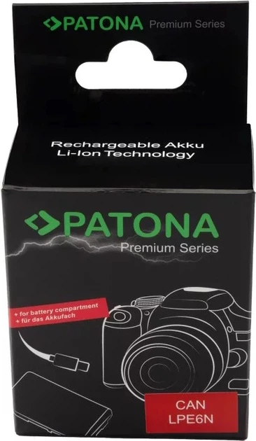 Адаптер PATONA Dummy USB-C для Canon LP-E6 LP-E6N LP-E6NH XC10 EOS R, R5, R6, 90D, 80D (4055655235877) - Фото 4 Адаптер PATONA Dummy USB-C для Canon LP-E6 LP-E6N LP-E6NH XC10 EOS R, R5, R6, 90D, 80D (4055655235877) - зображення 4