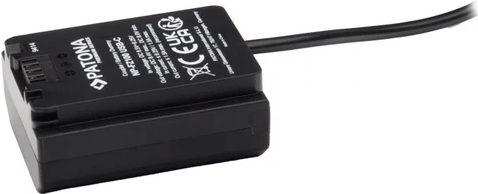 Adapter PATONA Dummy USB-C do Sony NP-FZ100 Alpha A7, A9 (4055655235907) - Zdjęcie 2 Adapter PATONA Dummy USB-C do Sony NP-FZ100 Alpha A7, A9 (4055655235907) - obraz 2