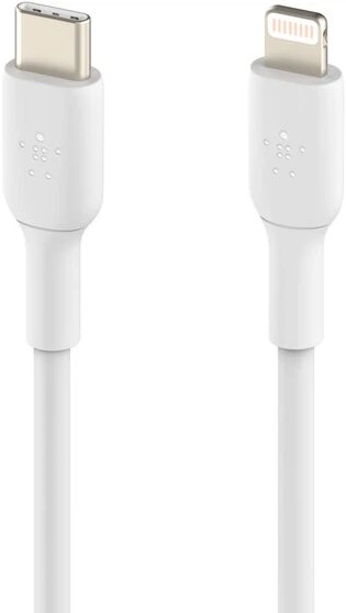 Kabel Belkin BoostCharge USB-C - Lightning 1M Biały (CAA003BT1MWH) - obraz 2