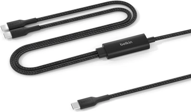 Кабель Belkin BoostCharge Pro USB-C - Dual USB-C 1.5M Black (CAC004HQ1.5MBK) - зображення 2