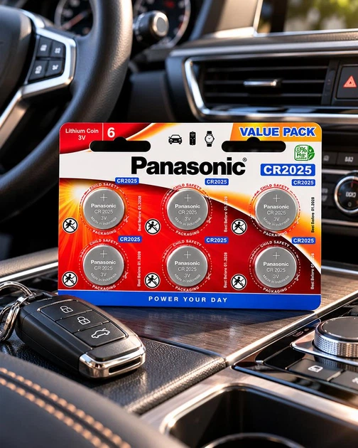 Батарейка литиевая Panasonic CR 2025 3V 6 штук в упаковке (5410853043829) - Фото 4 Батарейка литиевая Panasonic CR 2025 3V 6 штук в упаковке (5410853043829) - изображение 4