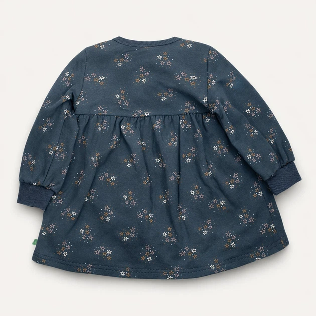 Дитяча тепла сукня на флісі Green Cotton синій, 74 см (028653704) - Фото 2 Дитяча тепла сукня на флісі Green Cotton синій, 74 см (028653704) - изображение 2