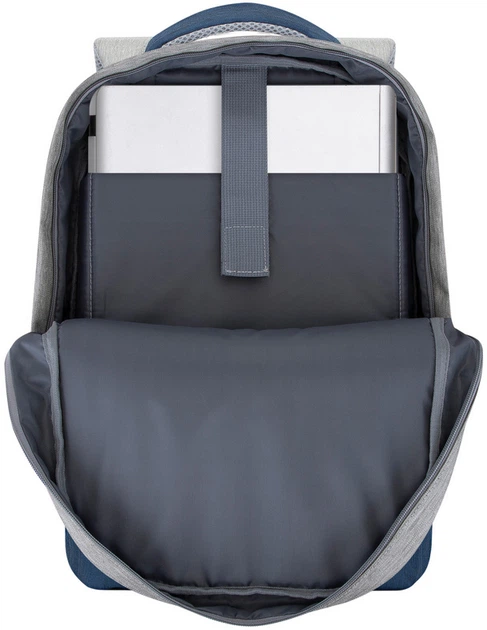 Рюкзак для ноутбука RIVACASE 7562 15.6" Grey/Dark Blue (7562 (Grey/Dark Blue)) - изображение 10