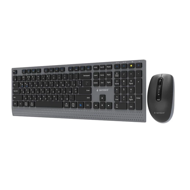 Комплект клавіатура + миша Gembird KBS-WPS-02-CYRL бездротовий RU розкладка Black (8716309137942) - зображення 3