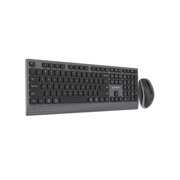 Комплект клавіатура + миша Gembird KBS-WPS-02 бездротовий US розкладка Black (8716309136891) - зображення 3