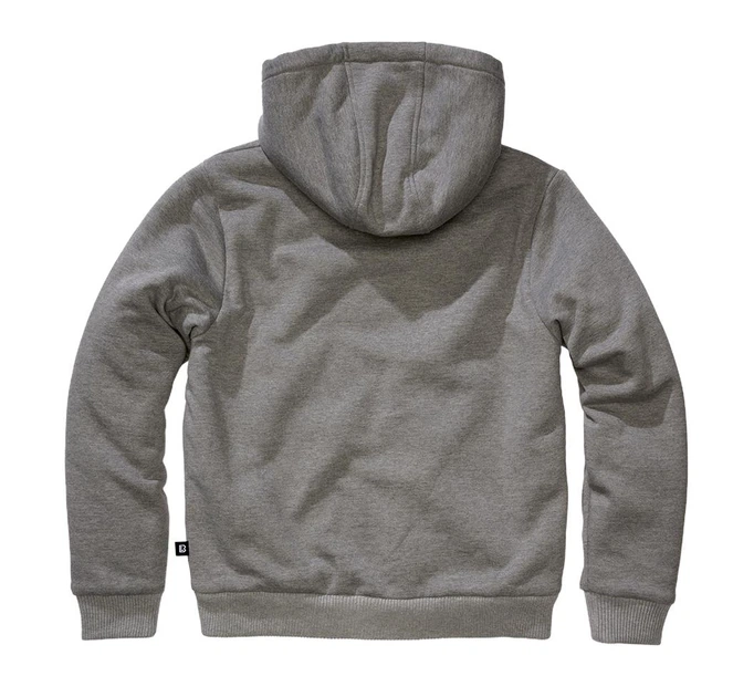 Кофта Brandit Sweatjacket Teddylining 3XL Dark Grey Melange (5038.12183.3XL) - изображение 2