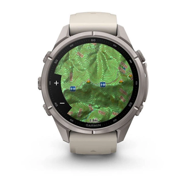 Смарт-часы GARMIN Fenix 9 Pro 43mm Titanium with Fog Gray/Dark Sandstone Silicone Band (010-04335-85/86) - изображение 7