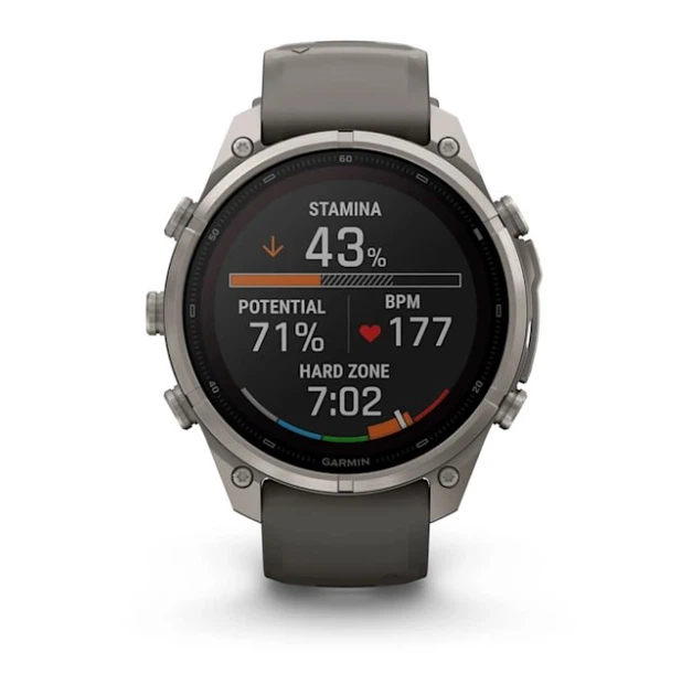 Смарт-годинник GARMIN Fenix 9 Pro inReach Solar 47mm Titanium with Pebble Gray/Silver Gray Silicone Band (010-04338-05/06) - Фото 6 Смарт-годинник GARMIN Fenix 9 Pro inReach Solar 47mm Titanium with Pebble Gray/Silver Gray Silicone Band (010-04338-05/06) - зображення 6