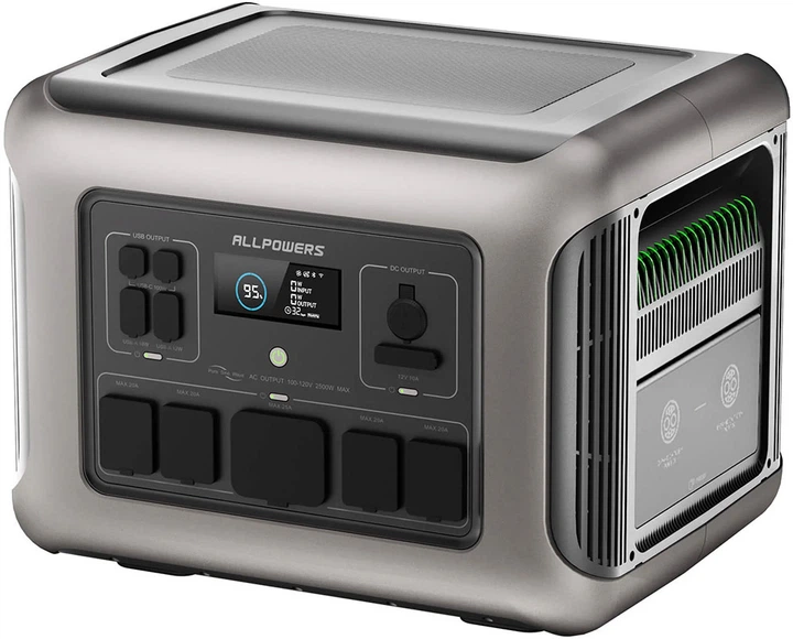 Портативная зарядная станция ALLPOWERS R2500 2500 Вт, 2016 Вт·ч, 48 В, 42 А·ч, аккумулятор LiFePO4 (5906651698045) - изображение 2