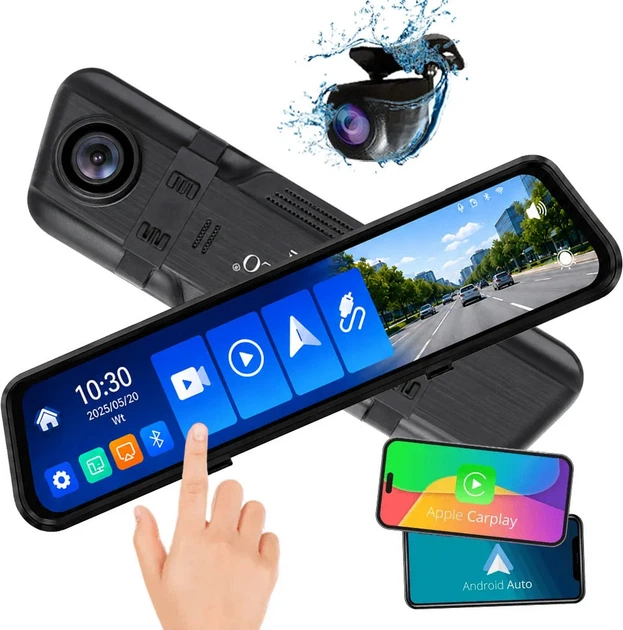 Автомобильный видеорегистратор-зеркало ORLLO AUTOPLAY PRO 4K, GPS, Android Auto, Apple CarPlay, камера заднего вида (5906651698342) - изображение 5