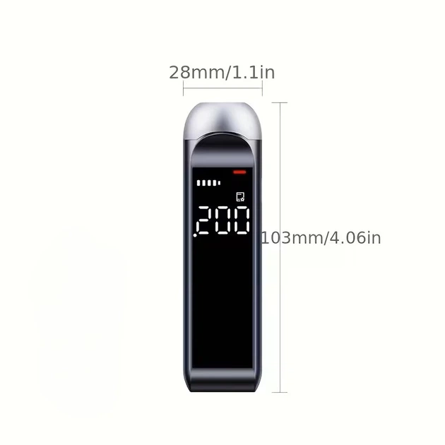 Алкотестер Black 1000 цифровий портативний без мундштука - зображення 3