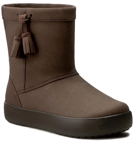 Дитячі крокси чоботи для дівчинки Crocs Lodgepoint Boot K Brown (27-28, коричневий) - Фото 1 Дитячі крокси чоботи для дівчинки Crocs Lodgepoint Boot K Brown (27-28, коричневий) - изображение 1