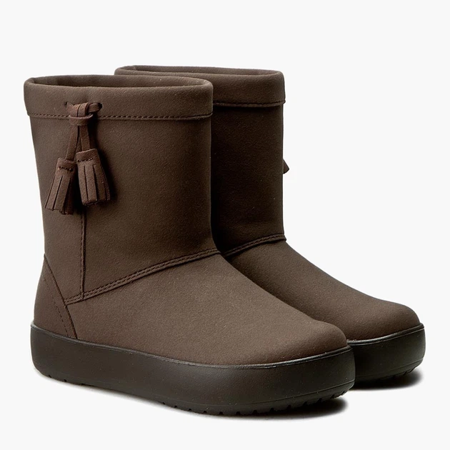 Дитячі крокси чоботи для дівчинки Crocs Lodgepoint Boot K Brown (27-28, коричневий) - Фото 2 Дитячі крокси чоботи для дівчинки Crocs Lodgepoint Boot K Brown (27-28, коричневий) - изображение 2