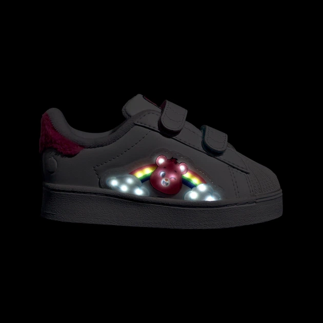 Детские кроссовки ADIDAS CARE BEARS SUPERSTAR LED LIGHTS COMFORT CLOSURE adidas KK2133 (24 EUR) белый (4068817602295) - изображение 12