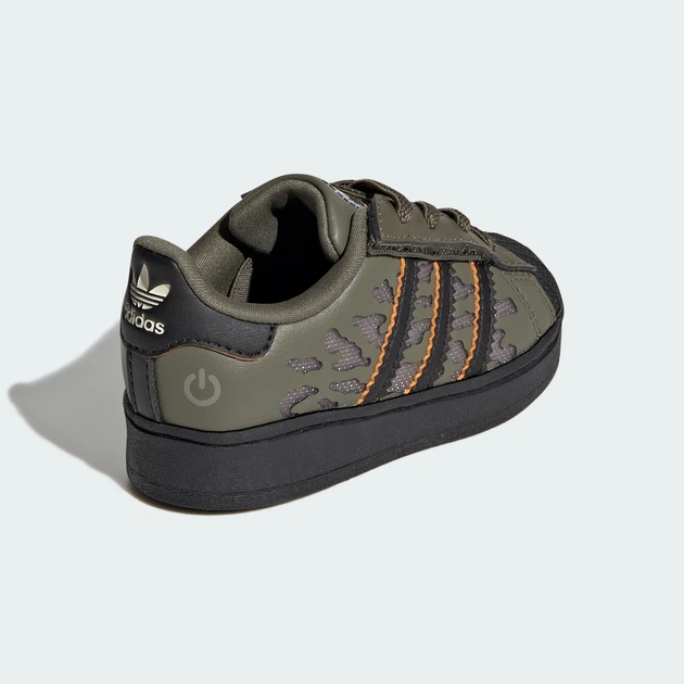 Детские кроссовки SUPERSTAR LED LIGHTS COMFORT CLOSURE ELASTIC LACE adidas KJ6799 (26 EUR) зеленый (4068817686158) - изображение 7