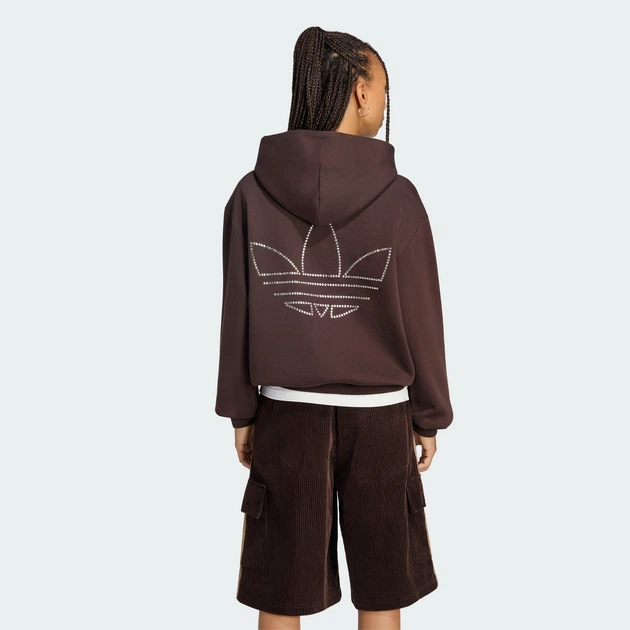 Женское худи ADIDAS STUDDED adidas KT4668 (M) коричневый (4069996950498) - Фото 2 Женское худи ADIDAS STUDDED adidas KT4668 (M) коричневый (4069996950498) - изображение 2
