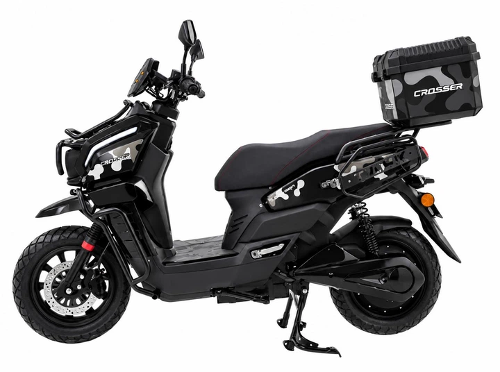 Електроскутер Crosser CR21 PRO Tank (2900W 76.8V LiFePo4 40AH) - Чорний - зображення 2