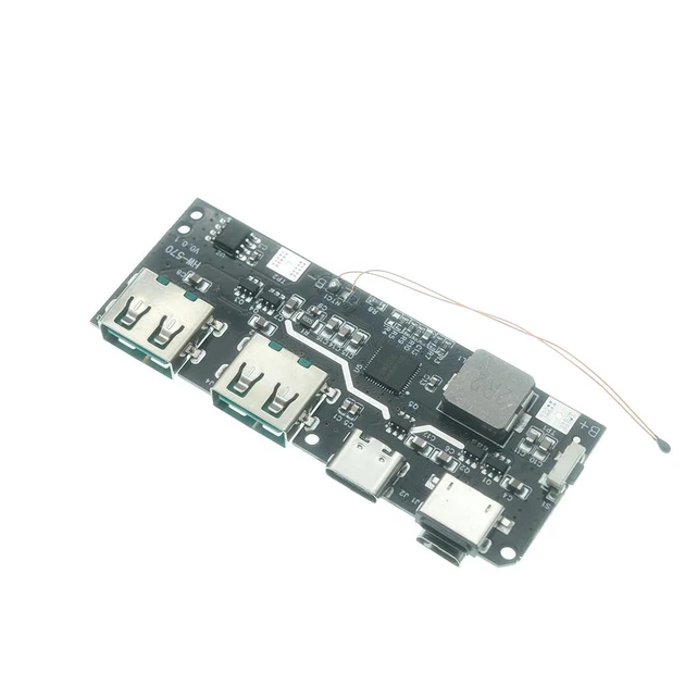 Модуль-плата DIY для Power Bank 22,5W (72x27mm) | QC4.0/2.0, PD3.0/2.0, PPS, AFC, QI, FCP, PE2.0/1.1, VoOC, BC1.2 DCP, Try.Src, SFCP, SCP, встроенный АЦП (12bit) | 2xUSB-A, Type-C, Lightning, MicroUSB - изображение 6