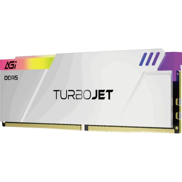 Модуль пам'яті AGI DDR5 16Gb TurboJet 6000MHz RGB White (AGI6APD16UD858-SR) - Фото 2 Модуль пам'яті AGI DDR5 16Gb TurboJet 6000MHz RGB White (AGI6APD16UD858-SR) - зображення 2