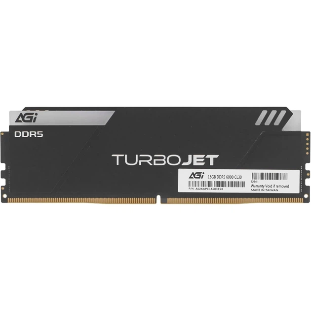 Модуль пам'яті AGI DDR5 16Gb TurboJet 6000MHz RGB Black (AGI6APC16UD858-SR) - зображення 5