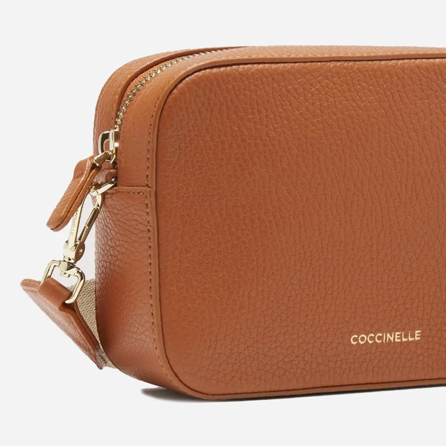 Torebka crossbody damska skórzana Coccinelle E5MN555I101-W22 Brązowa (800070341259) - obraz 4