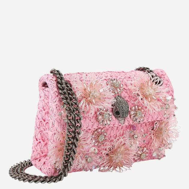 Сумка крос-боді через плече жіноча в'язана маленька Kurt Geiger 5603498999 Рожева (800070358686) - Фото 4 Сумка крос-боді через плече жіноча в'язана маленька Kurt Geiger 5603498999 Рожева (800070358686) - зображення 4