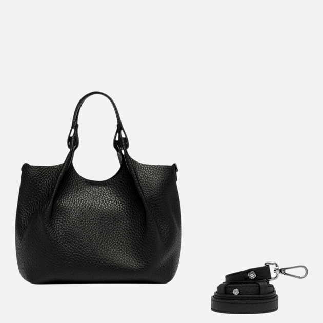 Zestaw (torebka crossbody + kosmetyczka) damski skórzany Gianni Chiarini BS-9719-RNGDBL-T.U.-001 Czarny (800070352671) - obraz 3