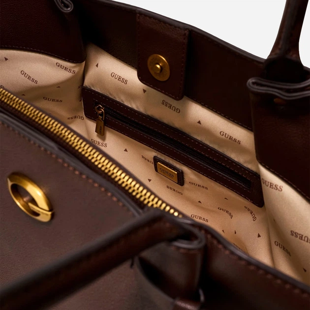 Torebka shopper damska duża Guess HWBG2237230-BRO Brązowa (800070360452) - obraz 4