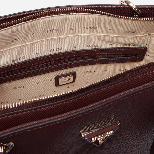 Сумка шопер жіноча зі штучної шкіри Guess HWZG9672250-BUR Бордова (800070360494) - зображення 4