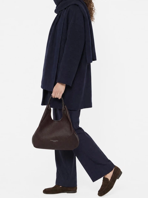 Zestaw (torebka crossbody + kosmetyczka) damski skórzany Gianni Chiarini BS-9719-RNGDBL-T.U.-2107 Ciemnobrązowy (800070360589) - obraz 2