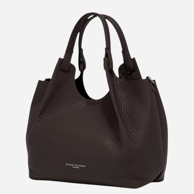 Zestaw (torebka crossbody + kosmetyczka) damski skórzany Gianni Chiarini BS-9719-RNGDBL-T.U.-2107 Ciemnobrązowy (800070360589) - obraz 5
