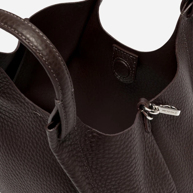 Zestaw (torebka crossbody + kosmetyczka) damski skórzany Gianni Chiarini BS-9719-RNGDBL-T.U.-2107 Ciemnobrązowy (800070360589) - obraz 7