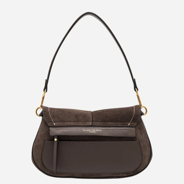 Torebka crossbody damska zamszowa Gianni Chiarini BS-12618-CM-PL-974 Ciemnobrązowa (800070361180) - obraz 4