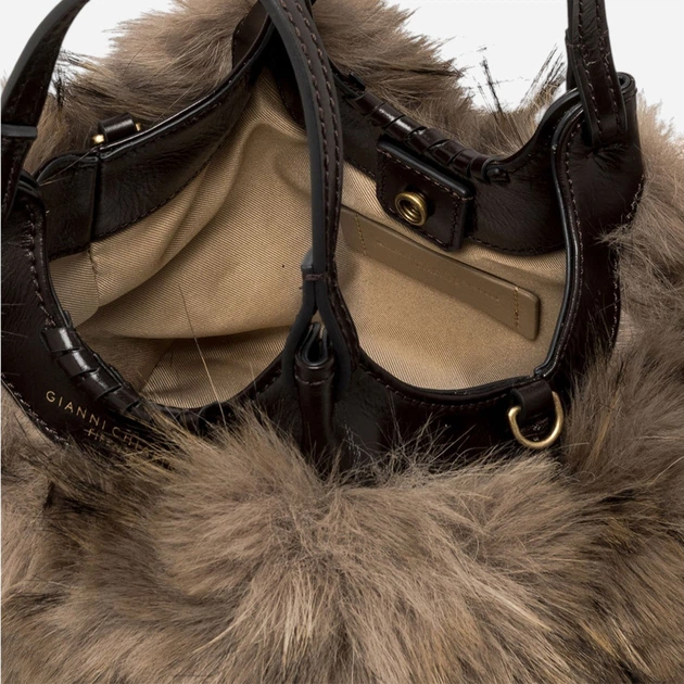 Сумка крос-боді через плече жіноча тканинна маленька Gianni Chiarini BS-12758/COMM-PLCC-RLP-2107 Коричнева (800070361211) - Фото 5 Сумка крос-боді через плече жіноча тканинна маленька Gianni Chiarini BS-12758/COMM-PLCC-RLP-2107 Коричнева (800070361211) - зображення 5