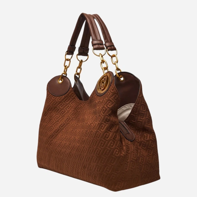 Torebka shopper damska materiałowa Liu Jo AF6024T706A-09032 Brązowa (800070362869) - obraz 3