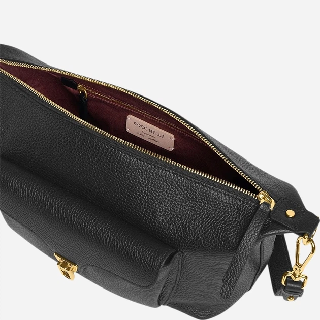 Torebka crossbody damska skórzana Coccinelle E1TFK150101-001 Czarna (800070363449) - Zdjęcie 3 Torebka crossbody damska skórzana Coccinelle E1TFK150101-001 Czarna (800070363449) - obraz 3