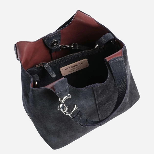 Torebka crossbody damska zamszowa Coccinelle E1THE580101-B29 Granatowa (800070363481) - obraz 5