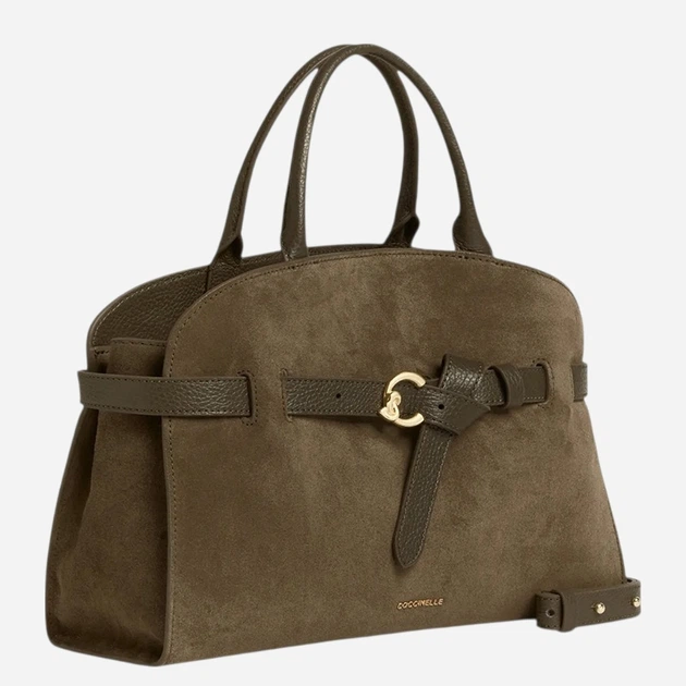 Torebka crossbody damska zamszowa Coccinelle E1TLB180401-W25 Khaki (800070363488) - obraz 2