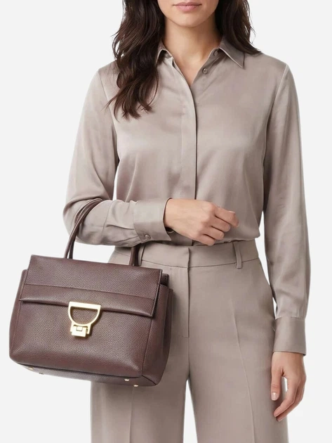 Torebka crossbody damska skórzana Coccinelle E1MD5180101-R49 Taupe (800070363645) - obraz 2