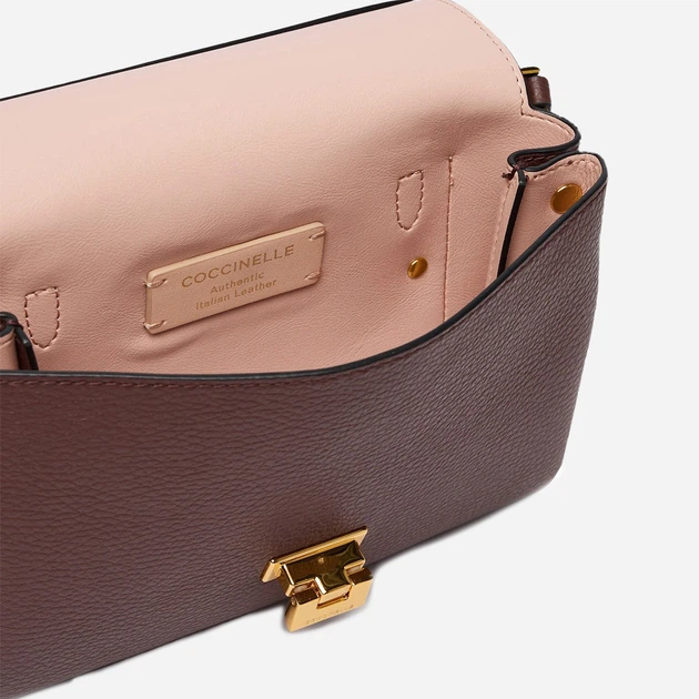 Torebka crossbody damska skórzana Coccinelle E1MD555B701-R49 Ciemnobrązowa (800070363647) - obraz 5